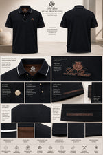 Load image into Gallery viewer, Monochromatic Onyx Crest Polo