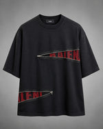 Load image into Gallery viewer, Balenciaga Slash Zipper Deconstructed Crew Tee