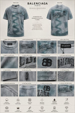 Load image into Gallery viewer, Balenciaga Bi-Panel Striped Poplin Oxford T-shirt