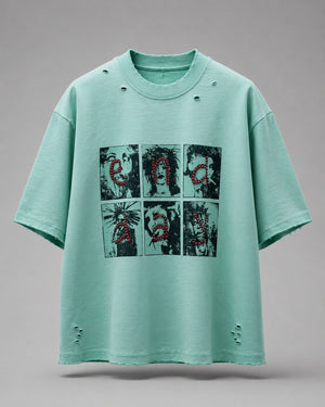 "End Day" Distressed Portrait Tee