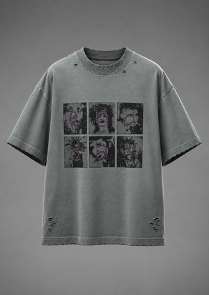 Anarchy Grid Studded Over-Fit Crew