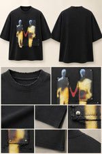 Load image into Gallery viewer, The Interlinked Patchwork Rivet Tee