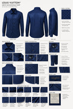 Load image into Gallery viewer, Louis Vuitton Cyan Damier-Infused Tailored Button-Down Shirt