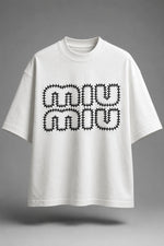 Load image into Gallery viewer, The Linear Embroidered Monogram Tee