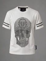 Load image into Gallery viewer, PHILLIP PLEIN Hex-Insignia Skull Strass Crew