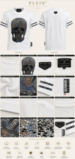 Load image into Gallery viewer, Phillip Plein Hex-Skull Strass Crew T-shirt