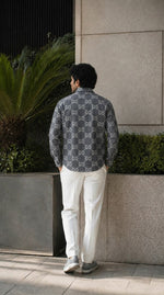 Load image into Gallery viewer, Signature GG Shadow Denim Button-Down Shirt