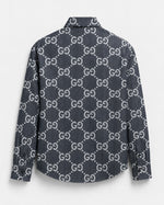 Load image into Gallery viewer, Signature GG Shadow Denim Button-Down Shirt