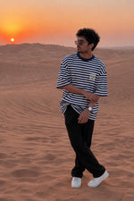 Load image into Gallery viewer, Eclipse Stripe Oversized Tee