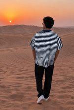 Load image into Gallery viewer, Eclipse Stripe Oversized Tee