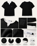 Load image into Gallery viewer, The Layered Contrast Notch-Neck Tee