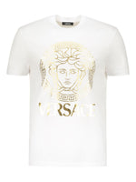 Load image into Gallery viewer, The Metallic Gold Emblem White Tee