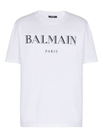 Load image into Gallery viewer, Outlined Serif Logo White Tee