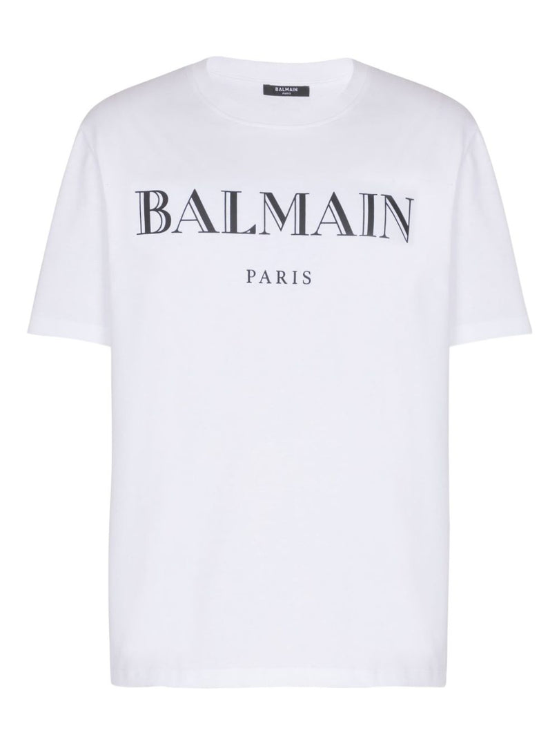 Outlined Serif Logo White Tee