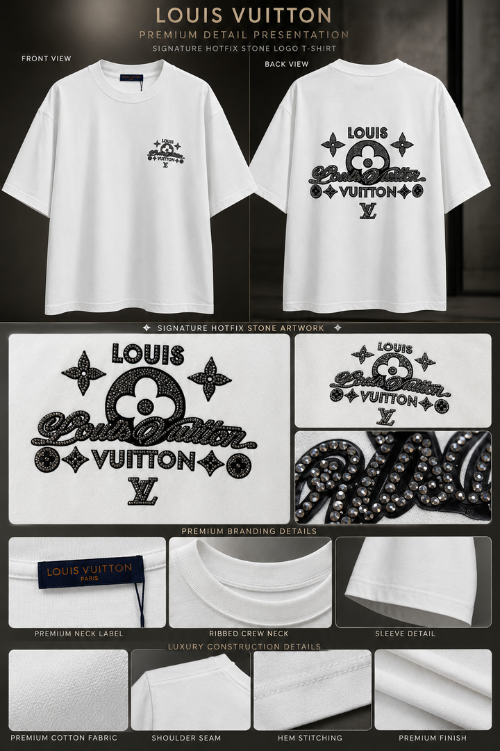 Rhinestone Monogram Collage Tee