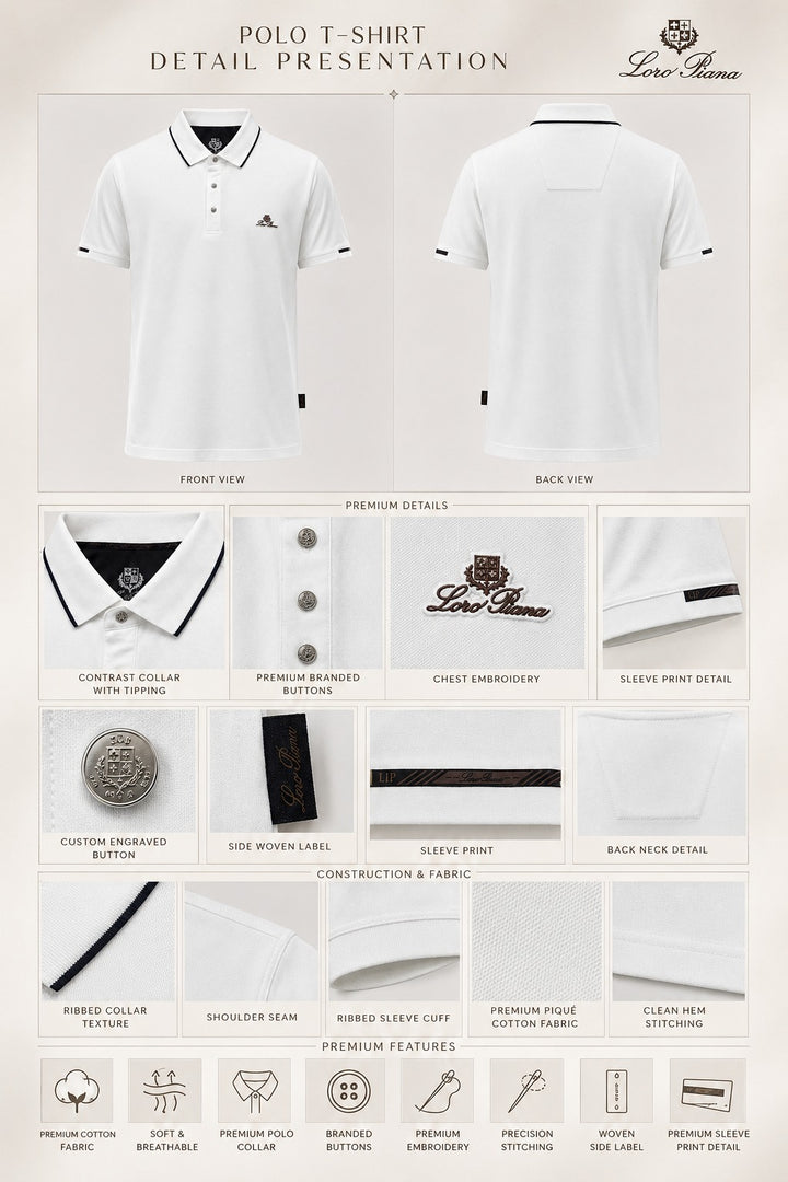 Optic Ivory Regal Pique Polo