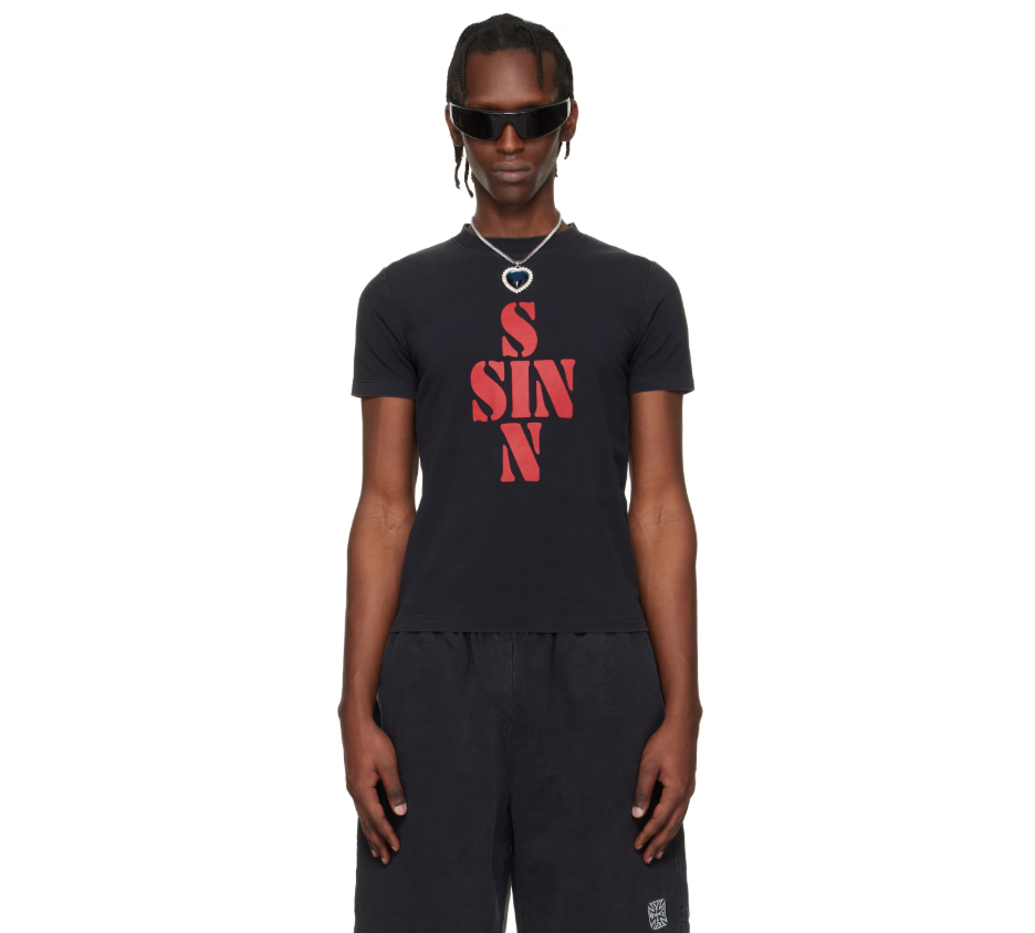 Sin Rouge Signature Oversized Tee