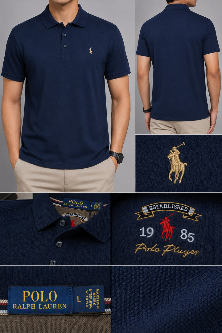 Midnight Indigo Pique Polo