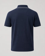 Load image into Gallery viewer, Loro Piano Deep Navy Crested Pique Polo Tee