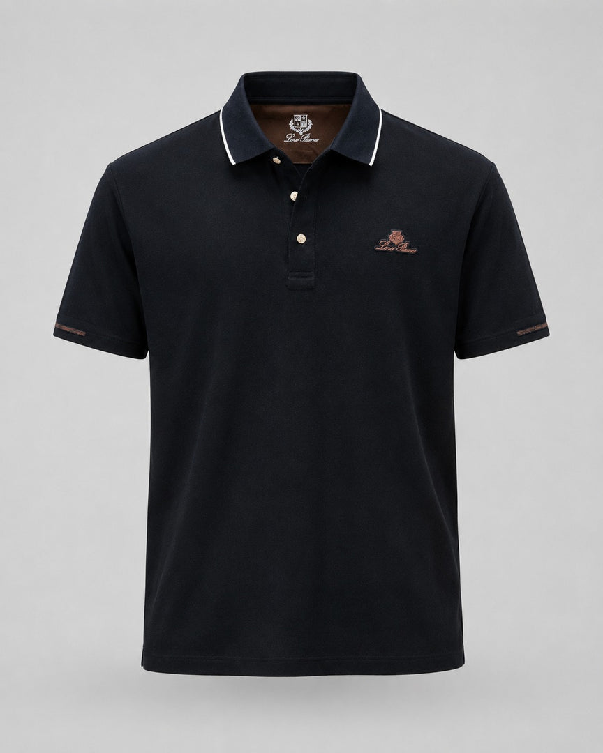 Monochromatic Onyx Crest Polo