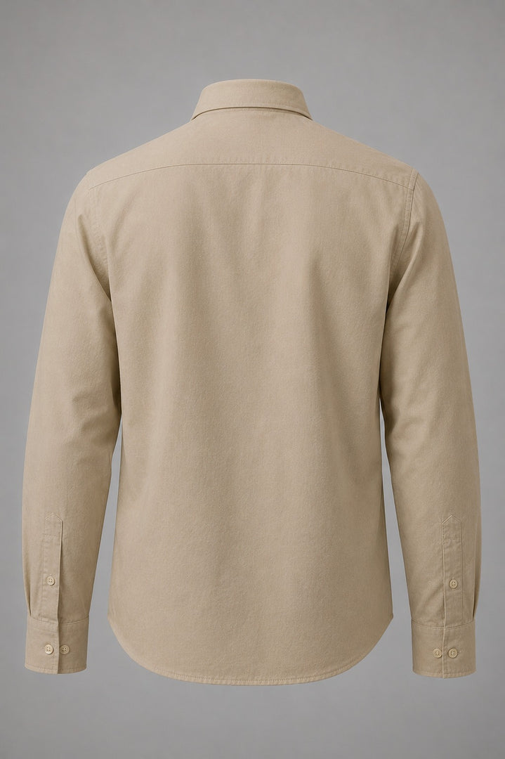 Desert Sand Minimalist Tailored Shirt