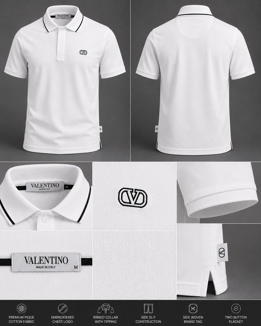 Valentino Lumina Pique Polo