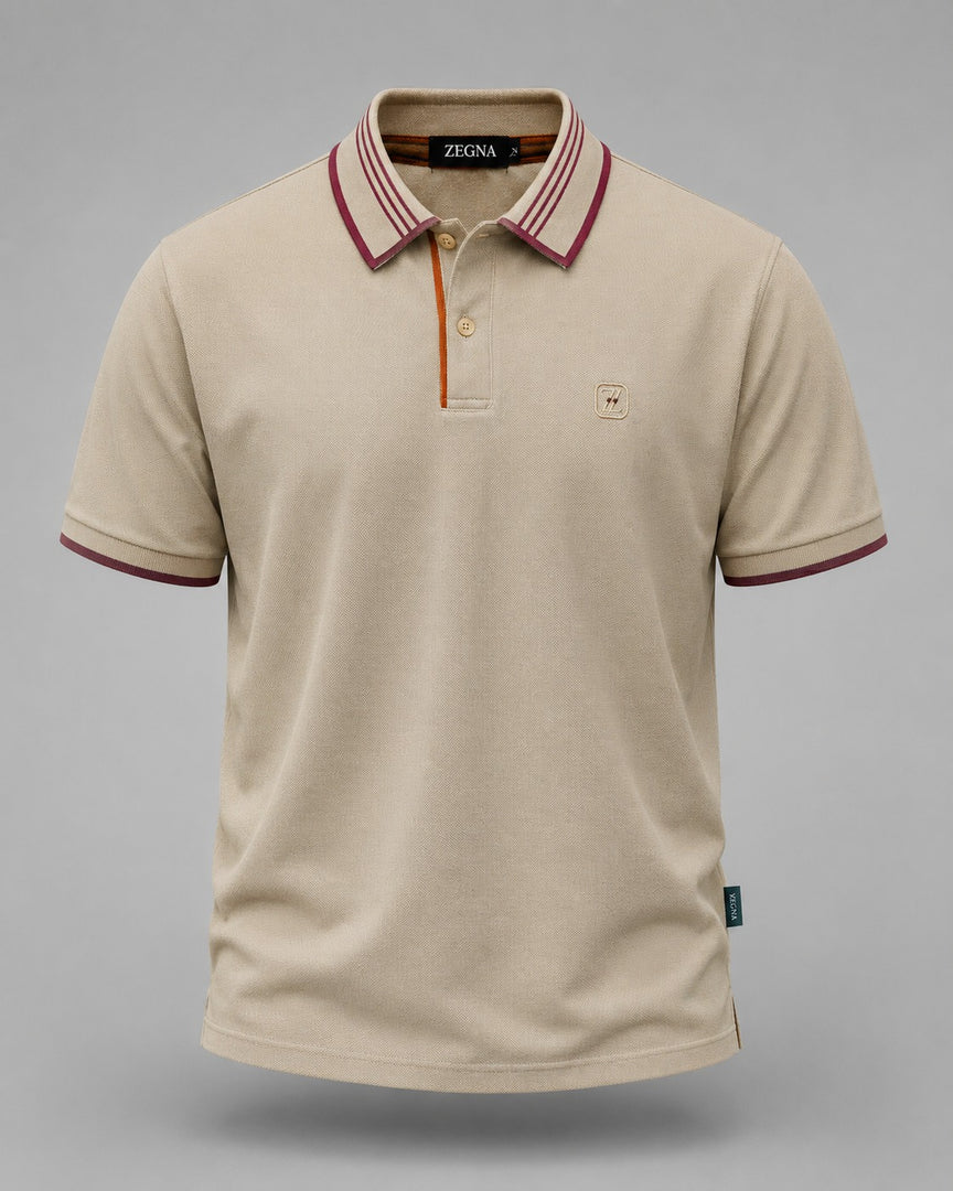 The Desert Taupe Linear Polo