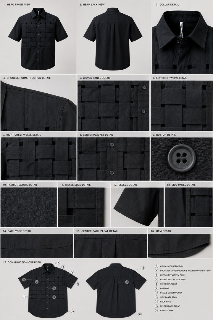 Balenciaga Interlocking Lattice Poplin Shirt