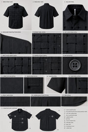 Interlocking Lattice Poplin Shirt