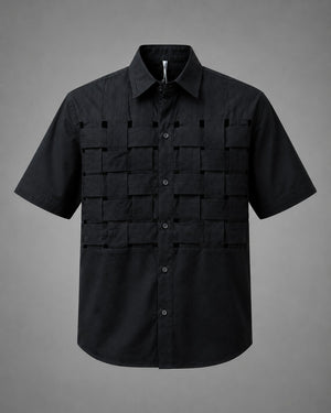 Balenciaga Interlocking Lattice Poplin Shirt