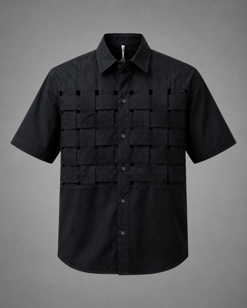 Balenciaga Interlocking Lattice Poplin Shirt