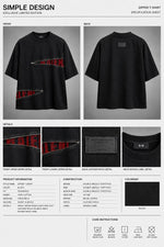 Load image into Gallery viewer, Balenciaga Slash Zipper Deconstructed Crew Tee