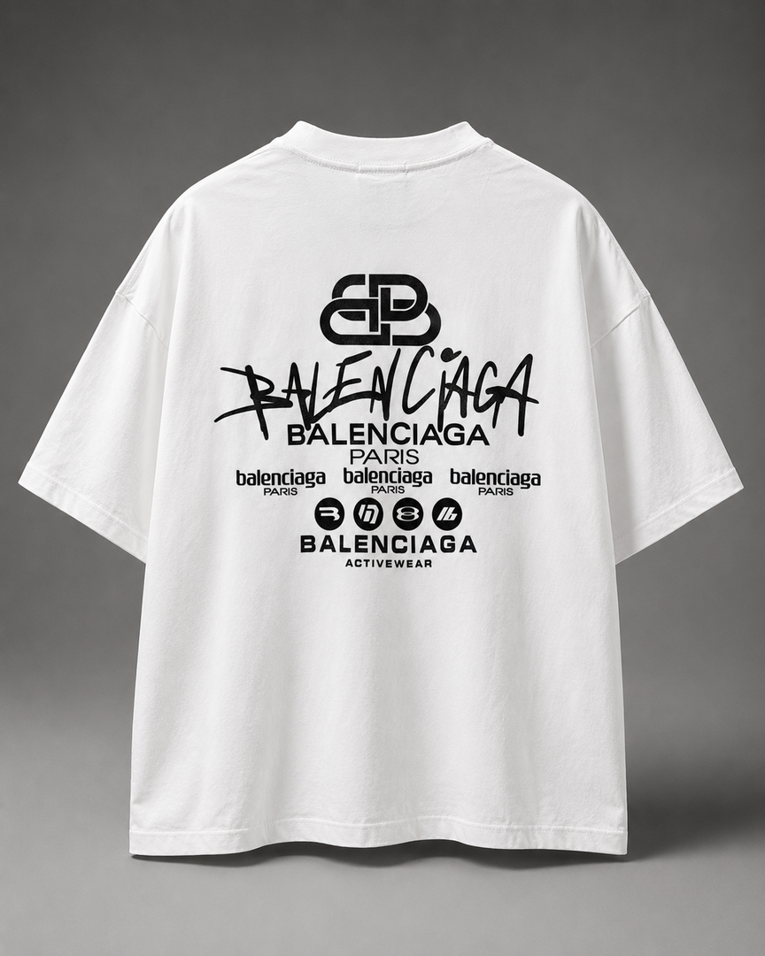Balenci Multi-Logo Collage Tee