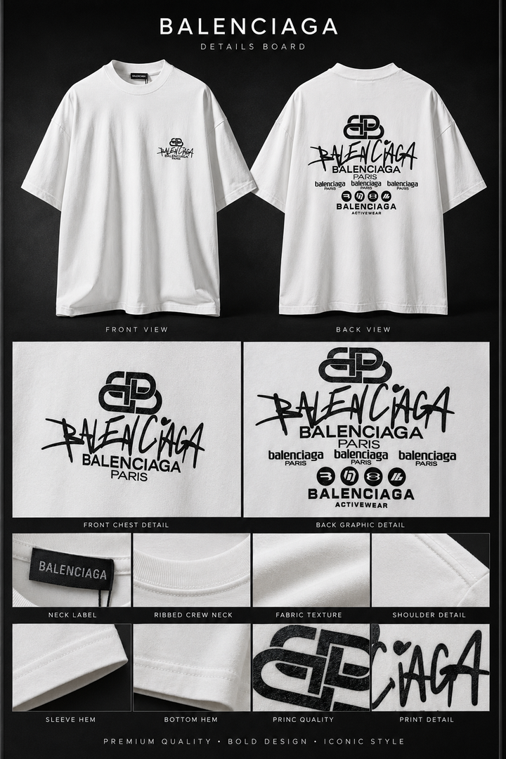 Balenci Multi-Logo Collage Tee