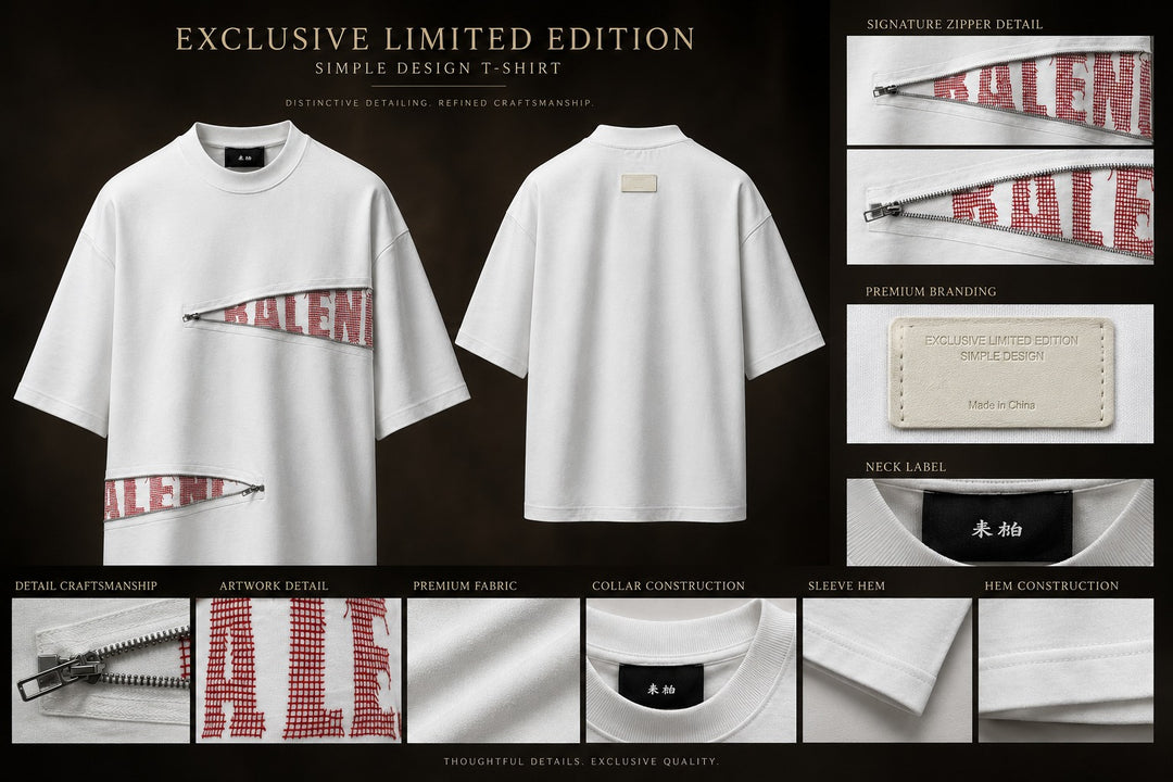 Balenciaga Kinetic Zipper White Tee