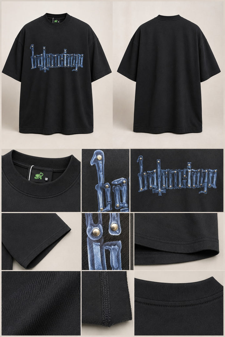 Balenciaga Skater Pierced-Logo Tee