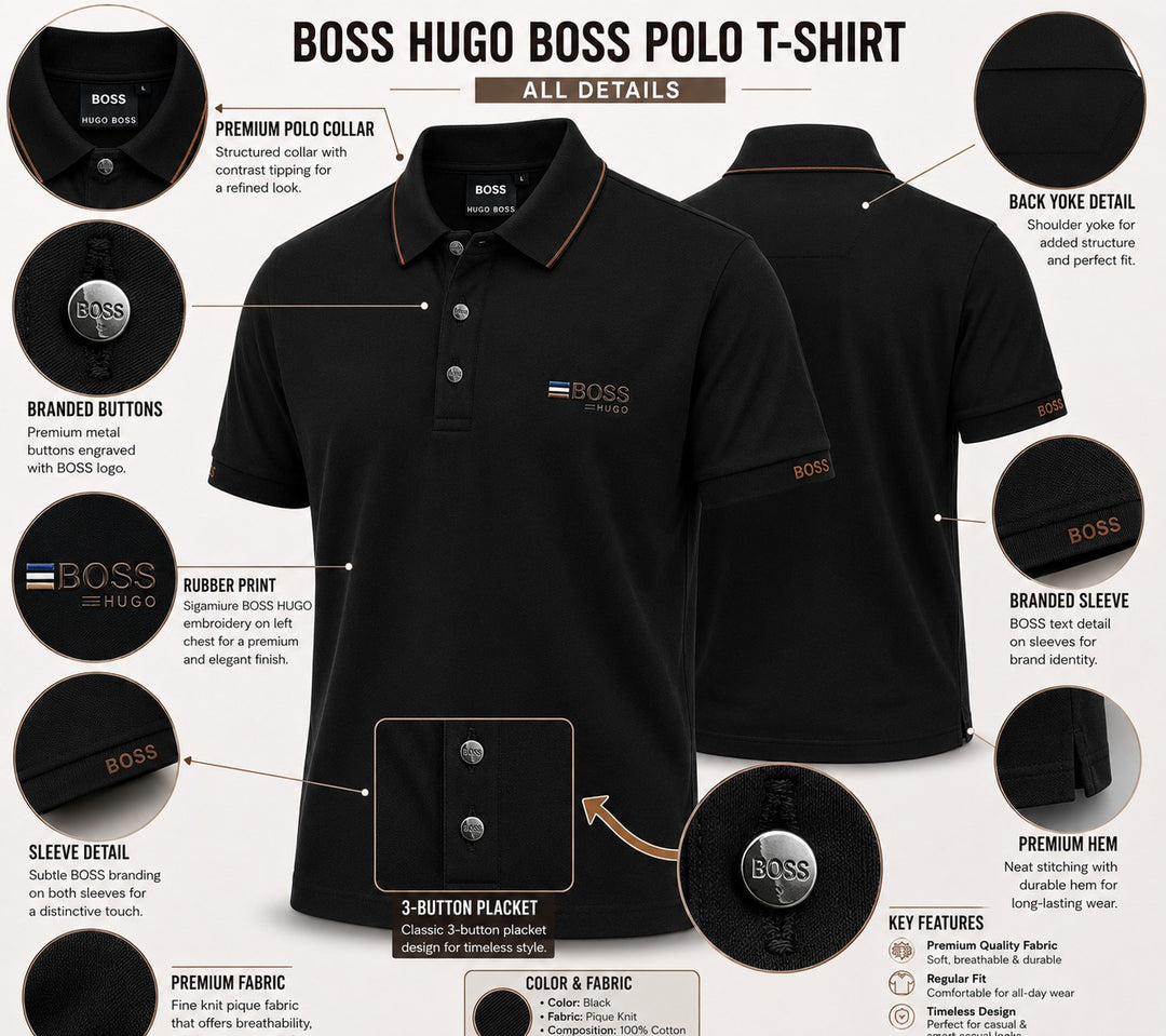 Boss Midnight Amber Performance Polo