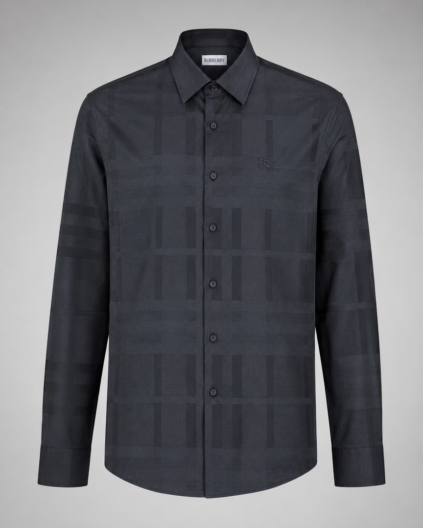 Burberry Charcoal Shadow Tartan Shirt