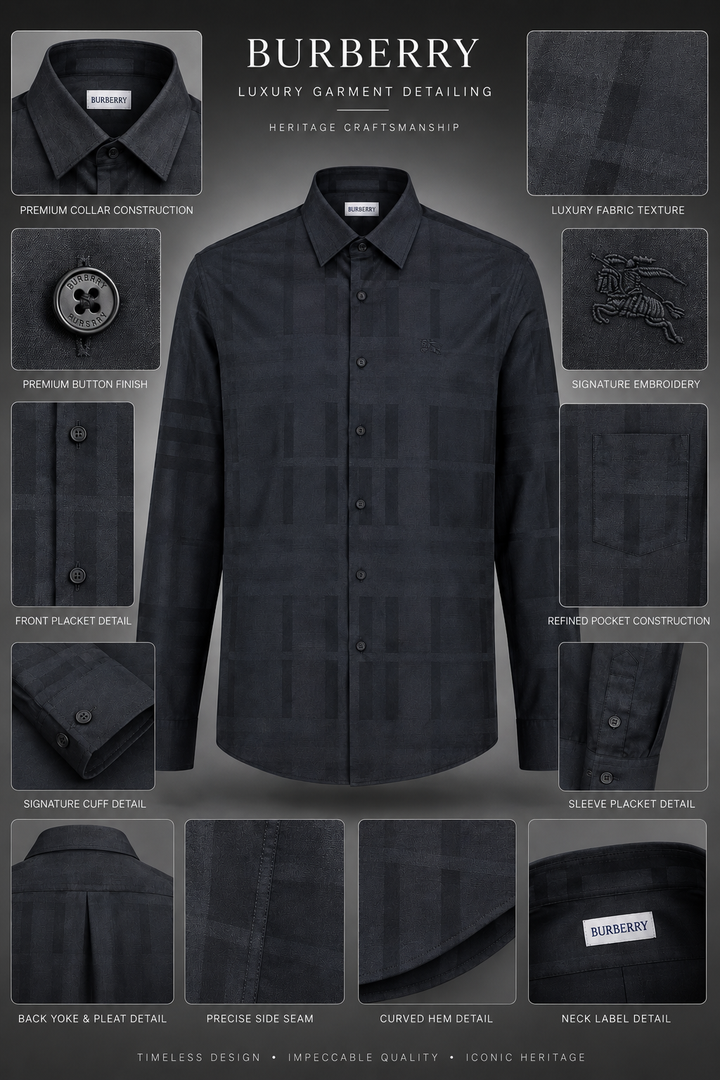 Burberry Charcoal Shadow Tartan Shirt