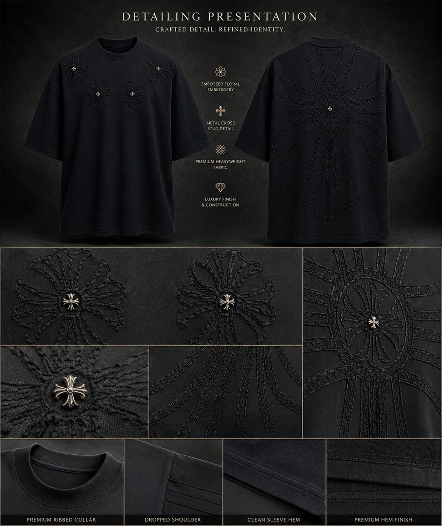 Chrome Hearts Cross-Embroidered Applique Tee