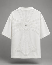 Optic White Tonal Embroidered Insignia Tee
