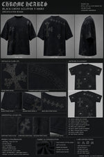 Load image into Gallery viewer, Matte Obsidian Multi-Insignia Skater Tee