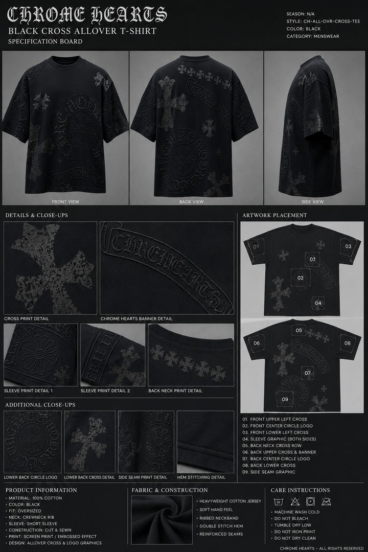 Matte Obsidian Multi-Insignia Skater Tee