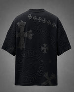 Load image into Gallery viewer, Matte Obsidian Multi-Insignia Skater Tee
