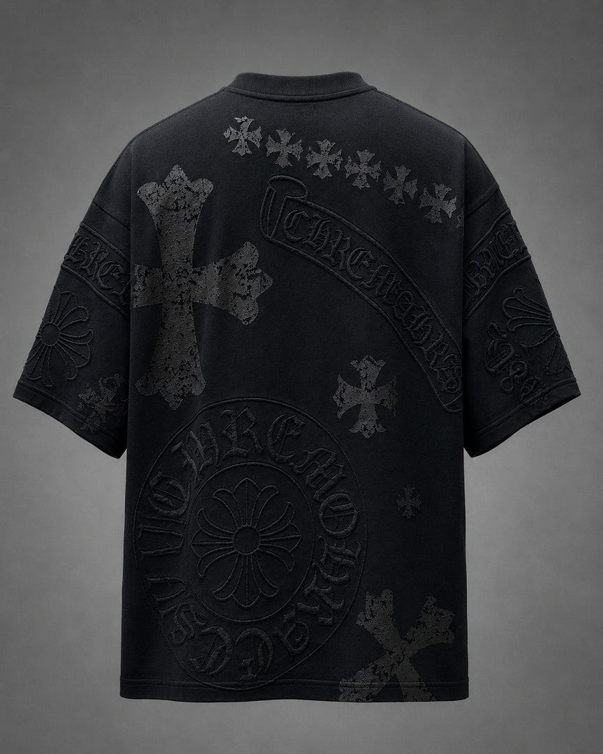 Matte Obsidian Multi-Insignia Skater Tee