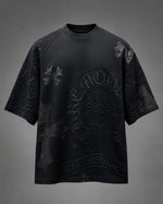 Load image into Gallery viewer, Matte Obsidian Multi-Insignia Skater Tee