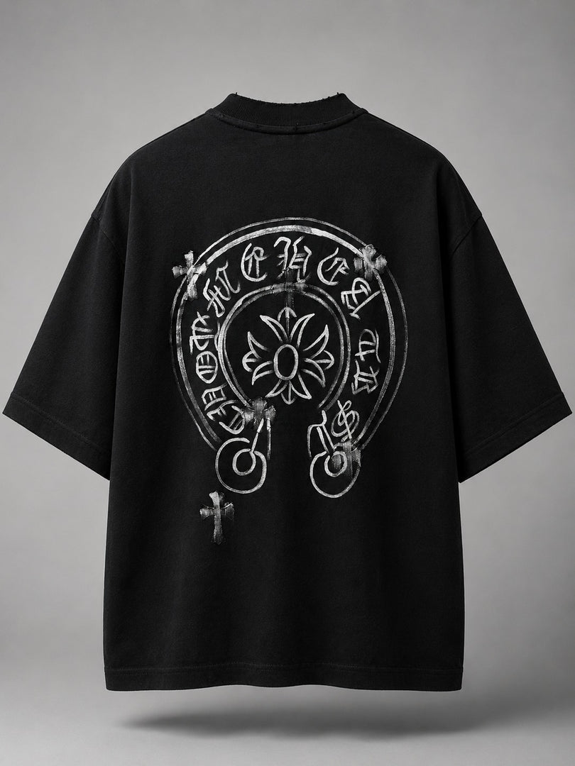 Chrome Hearts Onyx Gothic Line-Art Tee
