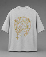 Load image into Gallery viewer, Heather Grey Foil Emblem Oversized T-shirt