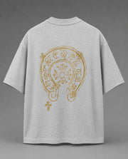 Heather Grey Foil Emblem Oversized T-shirt