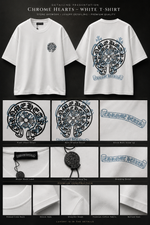 Load image into Gallery viewer, Chrome He arts Sapphire Script Tee